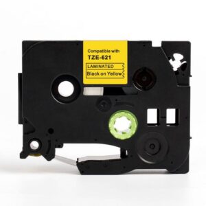 Tape 9mm TZe-621 svart på gul