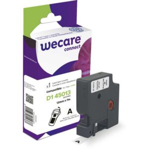 Tape WECARE 12mm svart på vit