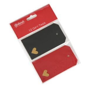 Hängetikett röd och svart 12/fp