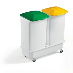 Vagn DURABIN 2x40L ljusgrå