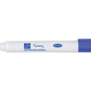 Whiteboardpenna LYRECO drywipe rund blå