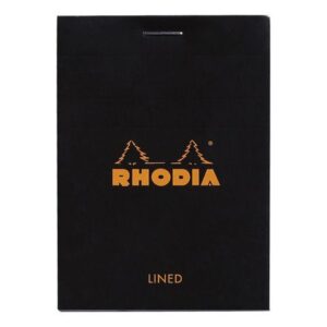 Ant.block RHODIA A7 80b linj svart