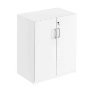 2xA4-hylla med dörrar vit