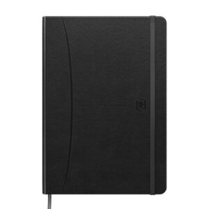 Ant.bok Oxford Signature A5 rutad svart