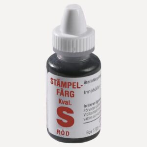 Stämpelfärg självfärgande 10ml röd