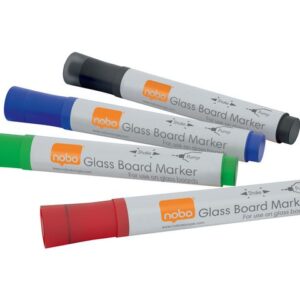 Whiteboardpenna glas NOBO sort.färg 4/fp