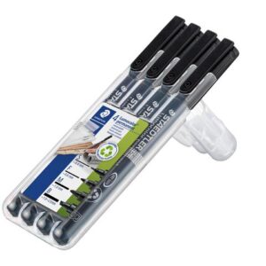 Universalpenna LUMOCOLOR svart 4/fp