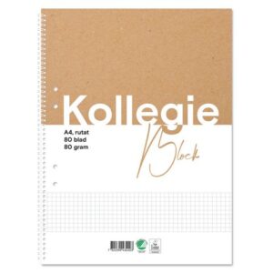 Kollegieblock FW A4 80g 80bl rut