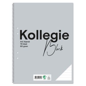 Kollegieblock FW A4 60g 70bl linj h grå