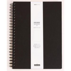 Ant.bok GRIEG Design A4 100g olinj svart