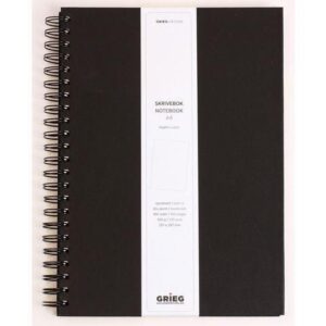 Ant.bok GRIEG Design A4 100g linj svart
