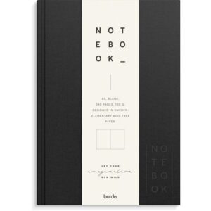 Ant.bok BURDE A5 textil olinj svart