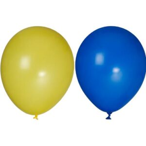 Ballonger FESTIVE blå/gul 25cm 10/fp