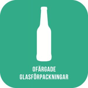 Dekal NORDEX ofärgad glasförpackning