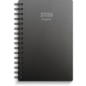 Dagbok 2026 plast svart
