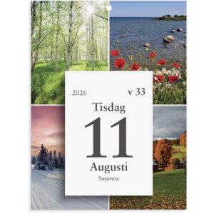 Väggplån med dagblock Årstider 2026