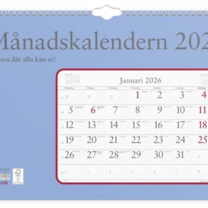 Väggkalender Månadskalendern 2026