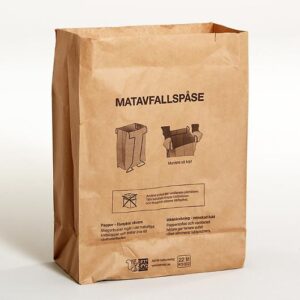 Matavfallspåse papp 22L 1-blad 100/BNT